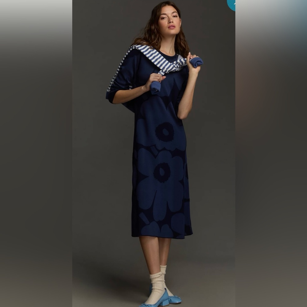 Marimekko Putrido Unikko Sweater Dress Anthropologie Size L